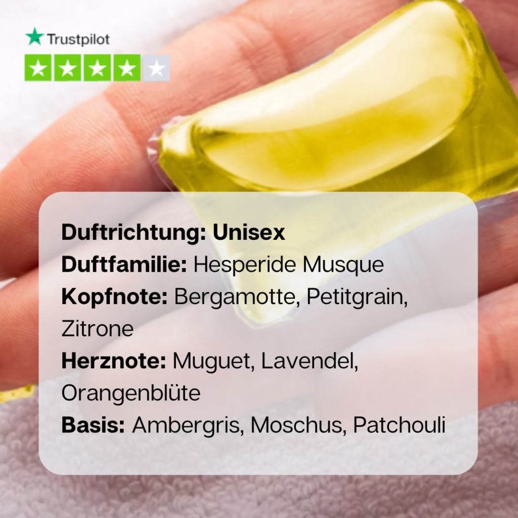 Kopfnote Lavendel Muskat Safran Basisnote Moschus Patchouli Herznote Oud